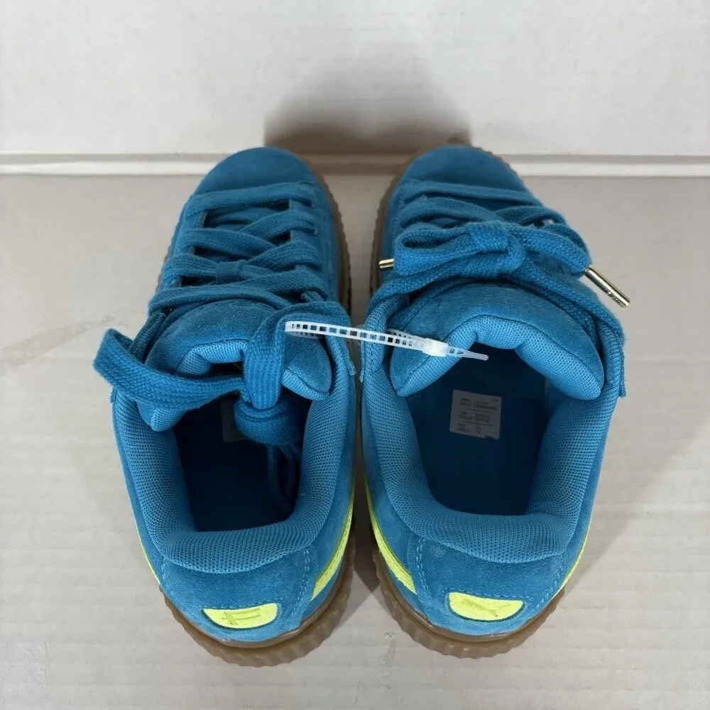 Puma Fenty X Creeper Phatty Speed Blue Lime Gum Suede Sneakers Women Size 7 NWOB